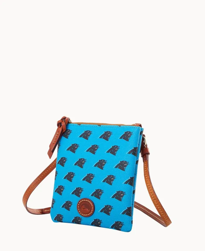 Woman NFL Panthers Small North South Top Zip Crossbody Panthers Dooney and Bourke Crossbodies