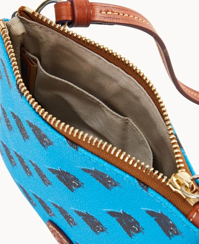 Woman NFL Panthers Small North South Top Zip Crossbody Panthers Dooney and Bourke Crossbodies