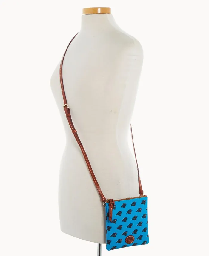 Woman NFL Panthers Small North South Top Zip Crossbody Panthers Dooney and Bourke Crossbodies
