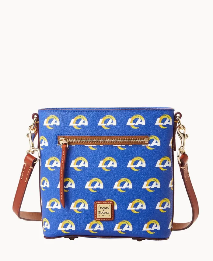 Woman NFL Rams Small Zip Crossbody Rams Dooney and Bourke Crossbodies