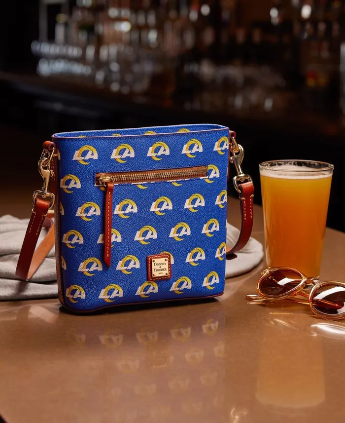 Woman NFL Rams Small Zip Crossbody Rams Dooney and Bourke Crossbodies