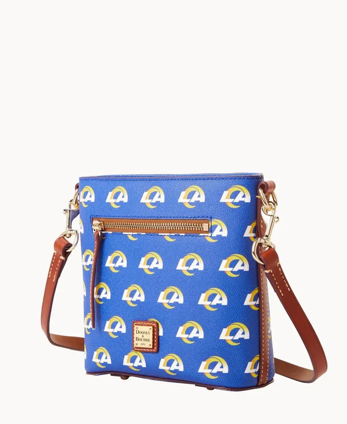 Woman NFL Rams Small Zip Crossbody Rams Dooney and Bourke Crossbodies