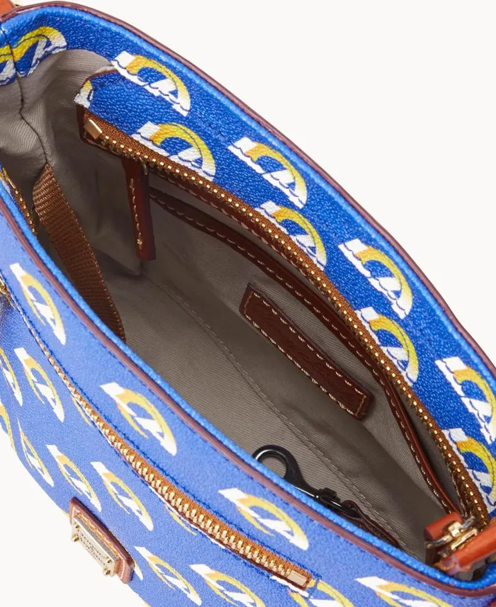 Woman NFL Rams Small Zip Crossbody Rams Dooney and Bourke Crossbodies