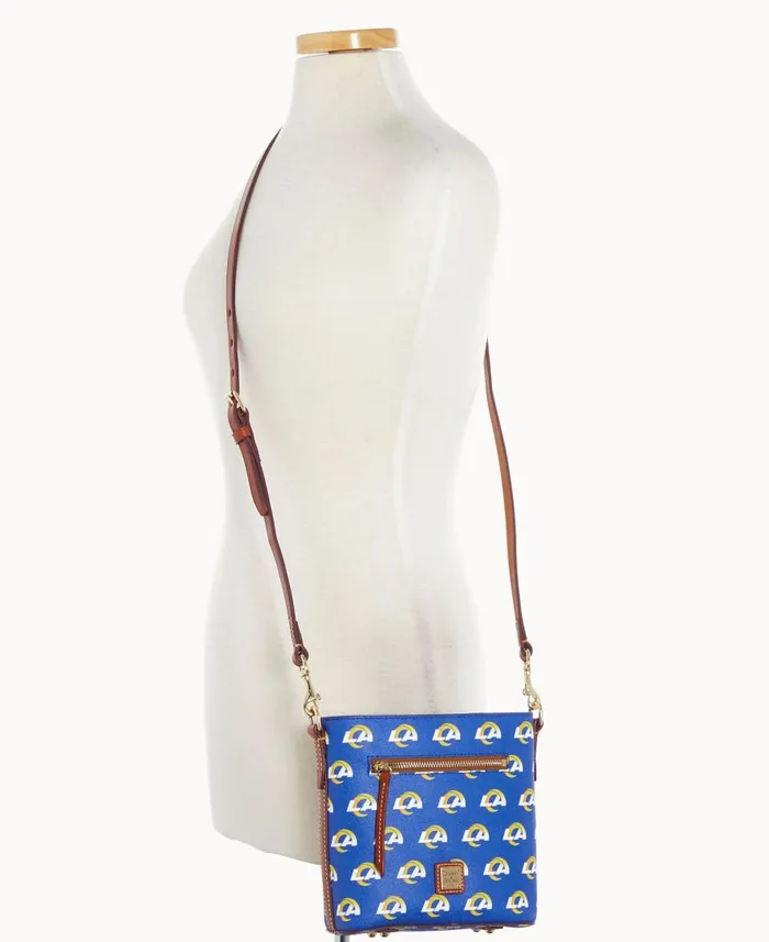 Woman NFL Rams Small Zip Crossbody Rams Dooney and Bourke Crossbodies