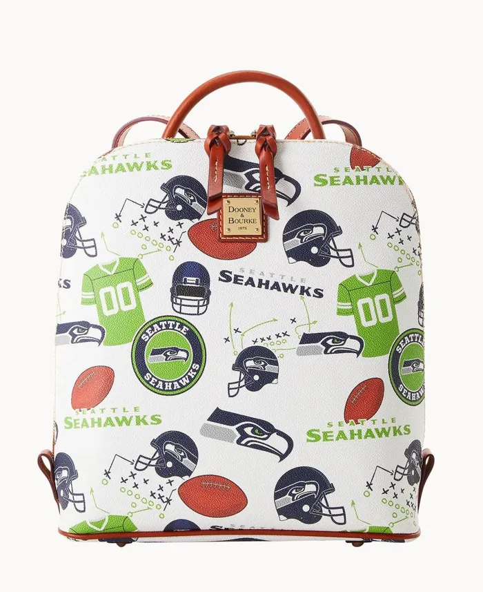 Woman NFL Seahawks Zip Pod Backpack Seahawks Dooney and Bourke Backpacks