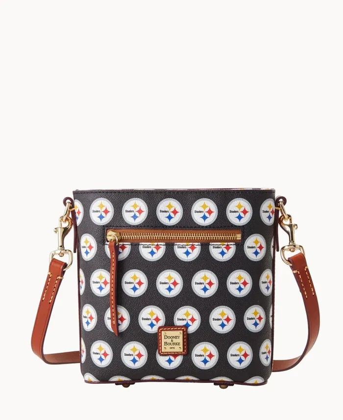 Woman NFL Steelers Small Zip Crossbody Steelers Dooney and Bourke Crossbodies