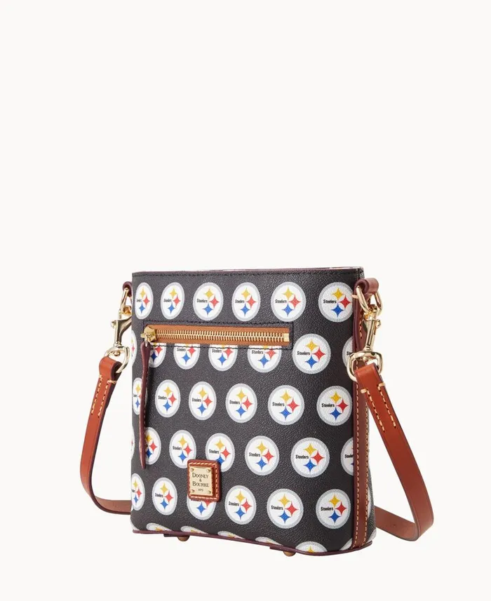 Woman NFL Steelers Small Zip Crossbody Steelers Dooney and Bourke Crossbodies