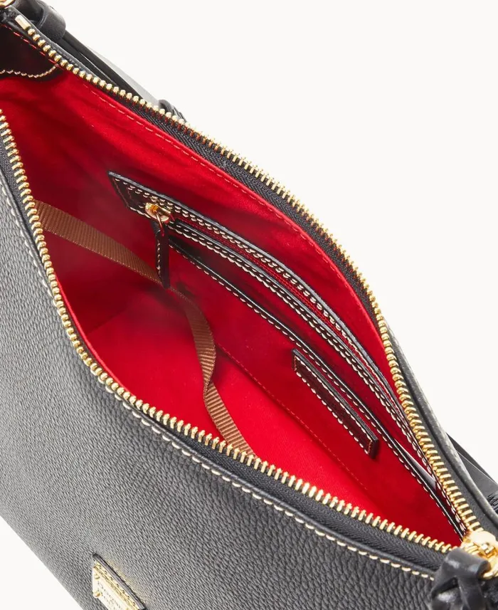 Woman Pebble Grain Hobo Black Black Dooney and Bourke Shoulder Bags Woman Pebble Grain Hobo Black Black Dooney and Bourke Shoulder Bags