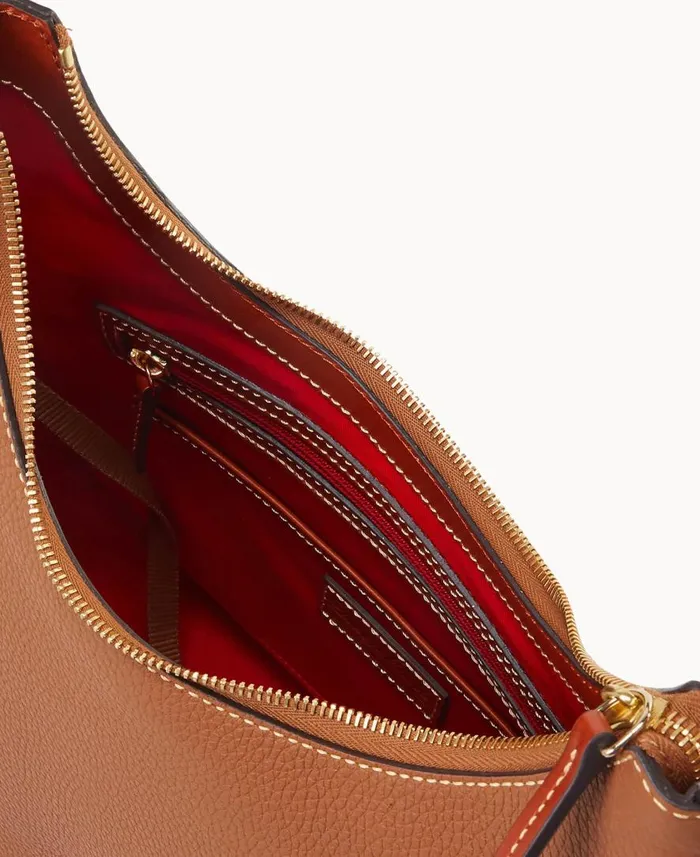 Woman Pebble Grain Hobo Caramel Dooney and Bourke Shoulder Bags