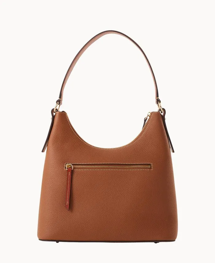 Woman Pebble Grain Hobo Caramel Dooney and Bourke Shoulder Bags