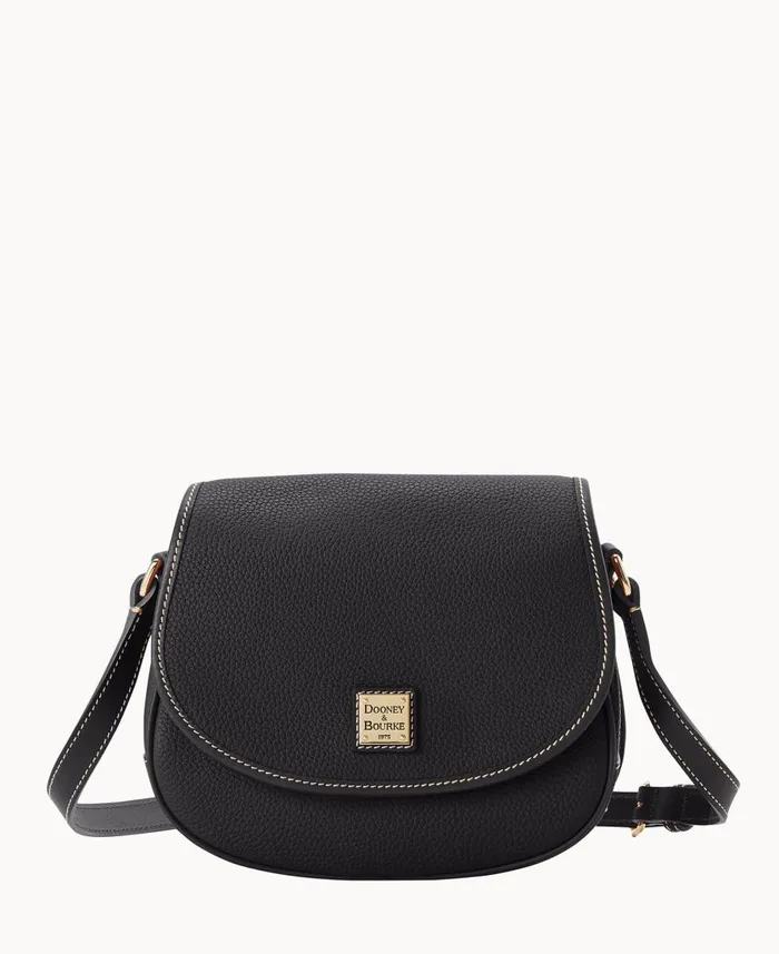 Woman Pebble Grain Saddle Bag Black Black Dooney and Bourke Crossbodies