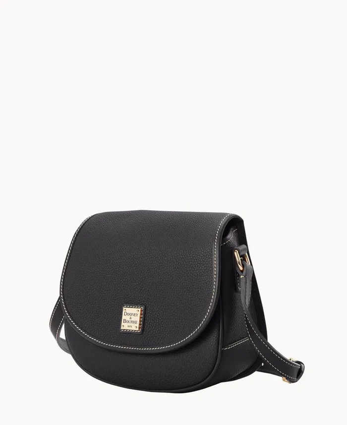 Woman Pebble Grain Saddle Bag Black Black Dooney and Bourke Crossbodies Woman Pebble Grain Saddle Bag Black Black Dooney and Bourke Crossbodies