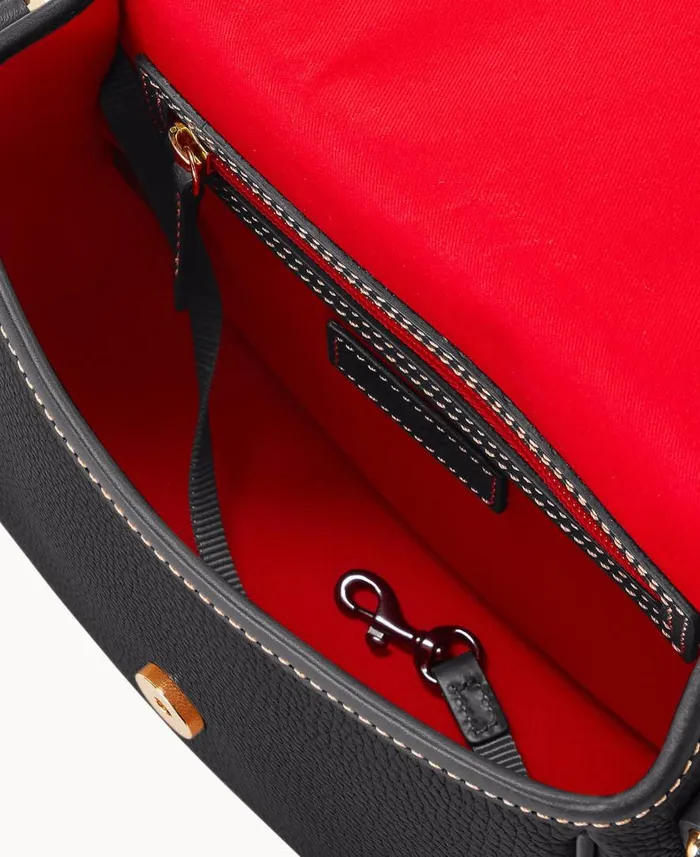 Woman Pebble Grain Saddle Bag Black Black Dooney and Bourke Crossbodies Woman Pebble Grain Saddle Bag Black Black Dooney and Bourke Crossbodies