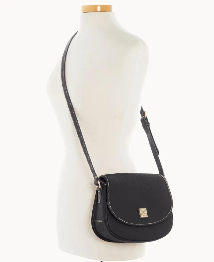 Woman Pebble Grain Saddle Bag Black Black Dooney and Bourke Crossbodies Woman Pebble Grain Saddle Bag Black Black Dooney and Bourke Crossbodies