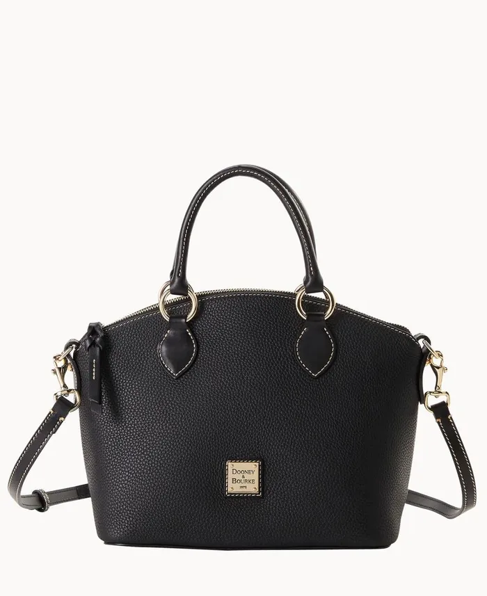 Woman Pebble Grain Satchel Black Black Dooney and Bourke Satchels