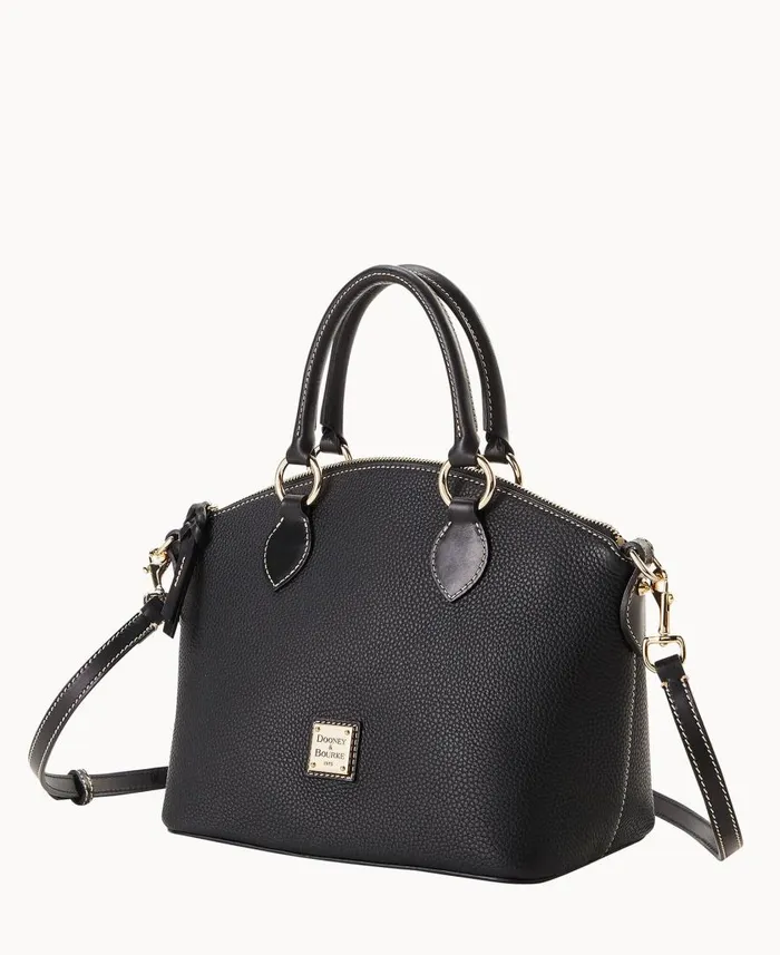 Woman Pebble Grain Satchel Black Black Dooney and Bourke Satchels Woman Pebble Grain Satchel Black Black Dooney and Bourke Satchels