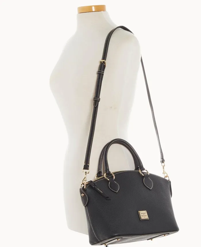 Woman Pebble Grain Satchel Black Black Dooney and Bourke Satchels Woman Pebble Grain Satchel Black Black Dooney and Bourke Satchels