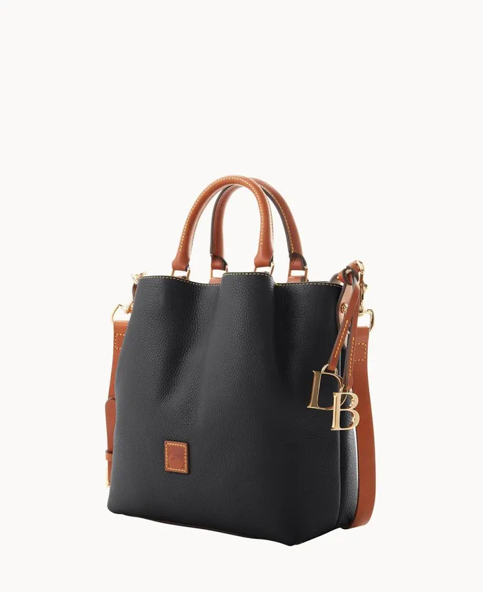 Woman Pebble Grain Small Barlow Black Dooney and Bourke Satchels Woman Pebble Grain Small Barlow Black Dooney and Bourke Satchels