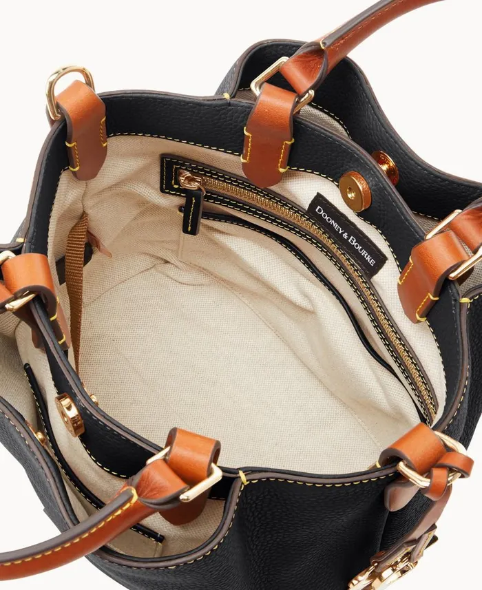 Woman Pebble Grain Small Barlow Black Dooney and Bourke Satchels Woman Pebble Grain Small Barlow Black Dooney and Bourke Satchels