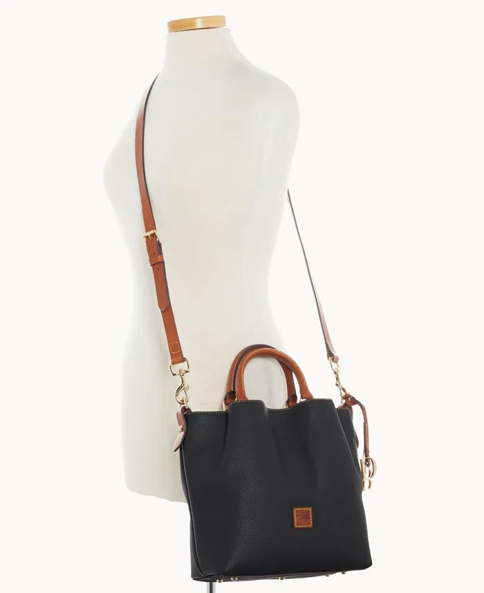 Woman Pebble Grain Small Barlow Black Dooney and Bourke Satchels Woman Pebble Grain Small Barlow Black Dooney and Bourke Satchels