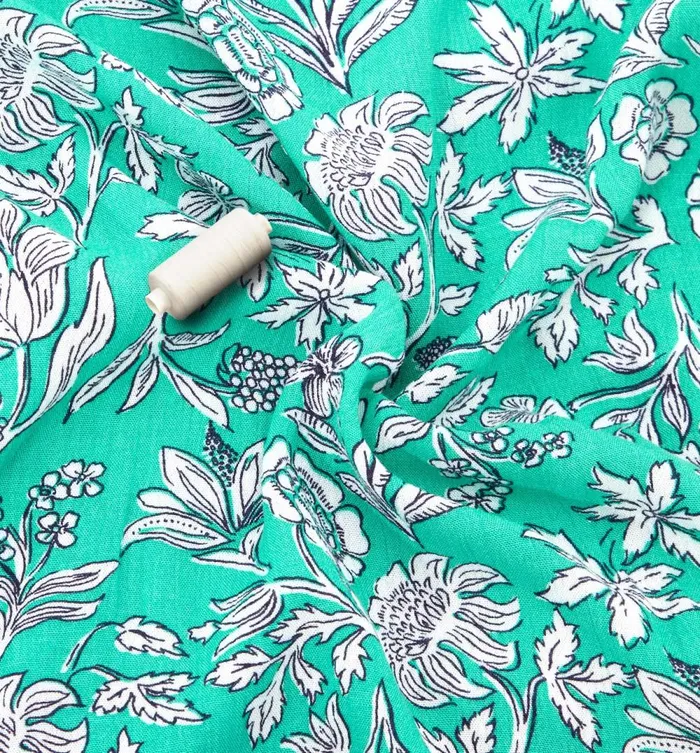 Women 3m Crinkle Viscose Fabric Cut 8211 Green Print Promod Fabric Cuts And Patterns Women 3m Crinkle Viscose Fabric Cut 8211 Green Print Promod Fabric Cuts And Patterns