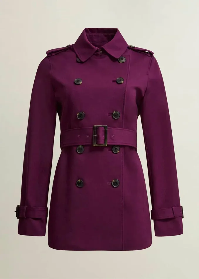 Women Adalee Trench Coat Warm Plum Hobbs Coats and Jackets