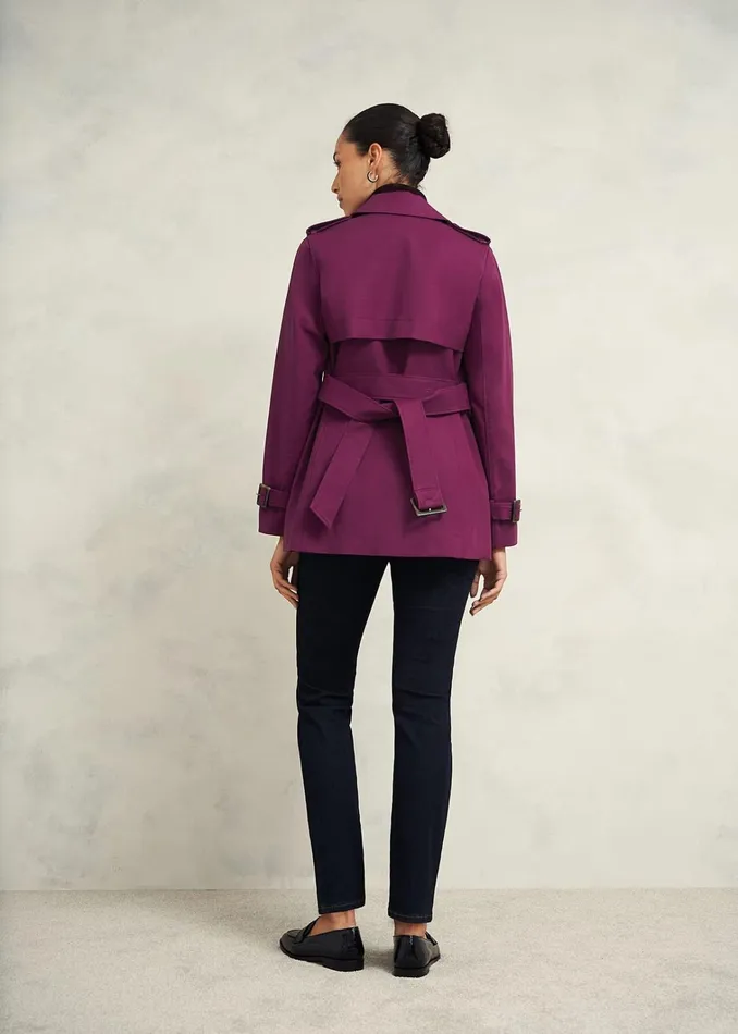 Women Adalee Trench Coat Warm Plum Hobbs Coats and Jackets