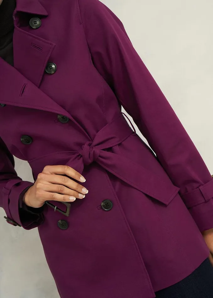 Women Adalee Trench Coat Warm Plum Hobbs Coats and Jackets