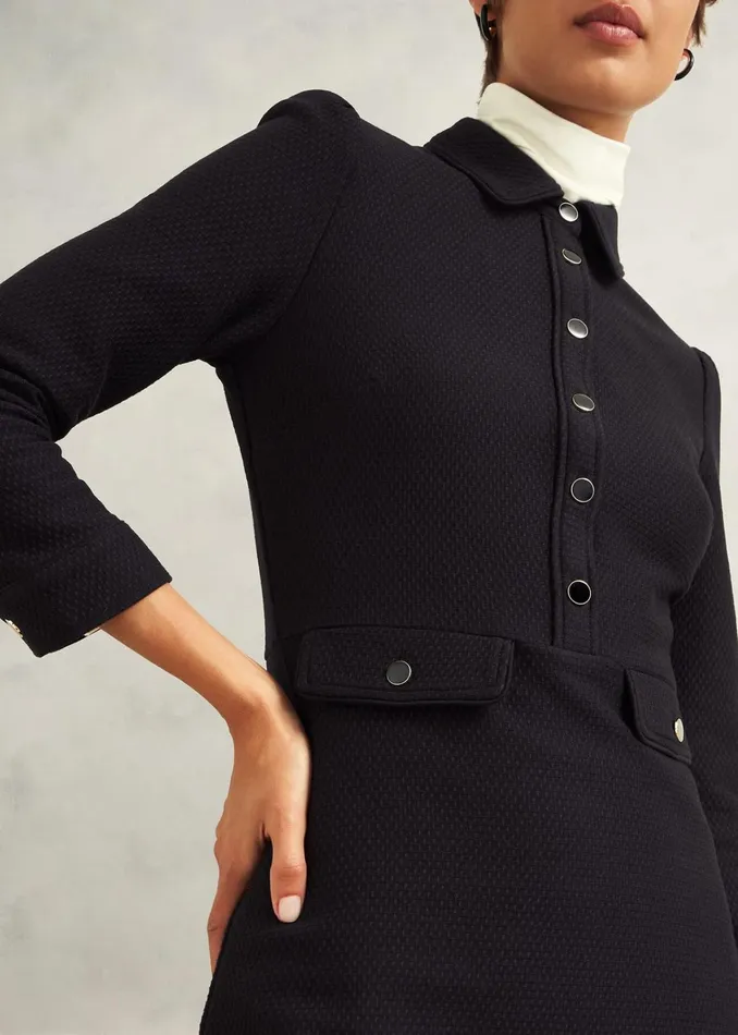 Women Adelia Ponte Dress Black Hobbs Dresses and Jumpsuits