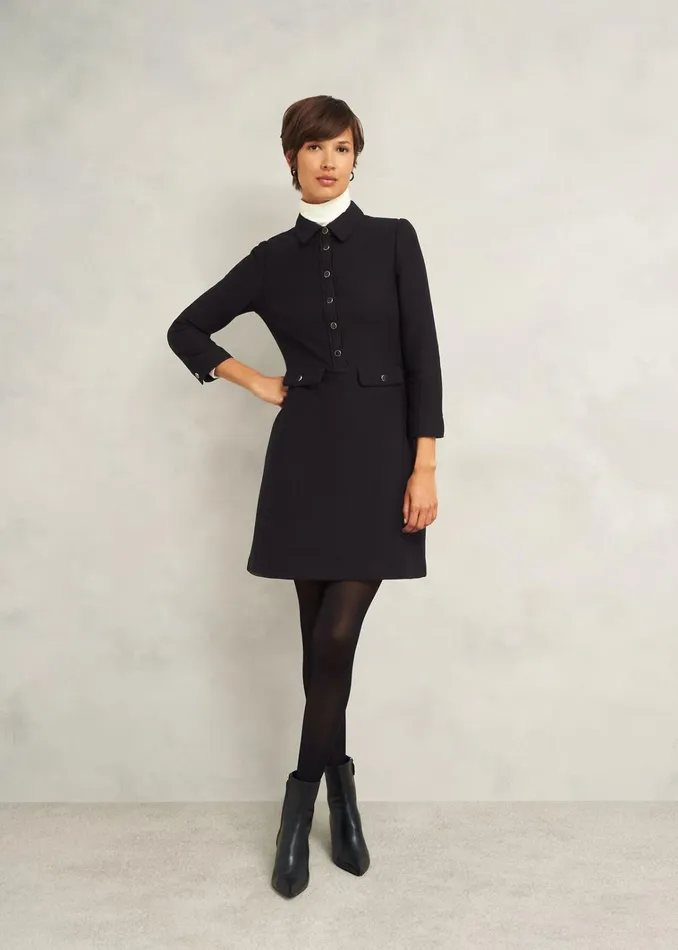 Women Adelia Ponte Dress Black Hobbs Dresses and Jumpsuits