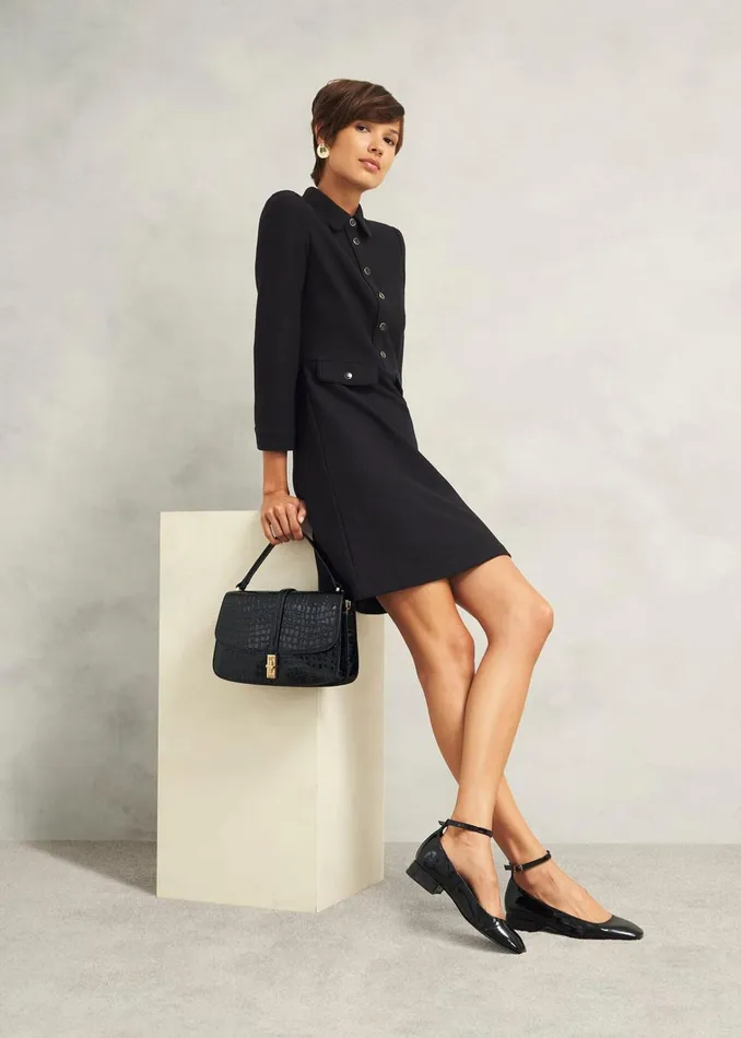 Women Adelia Ponte Dress Black Hobbs Dresses and Jumpsuits