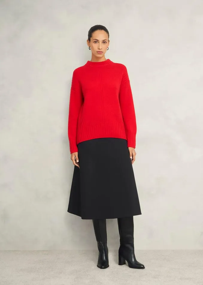 Women Adley Ponte Skirt Black Hobbs Skirts
