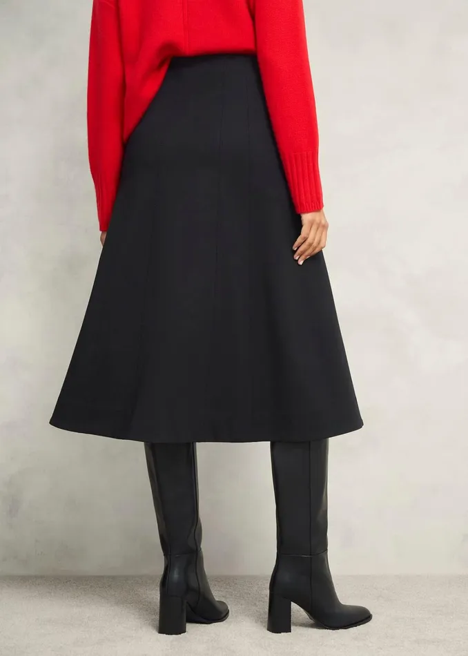 Women Adley Ponte Skirt Black Hobbs Skirts