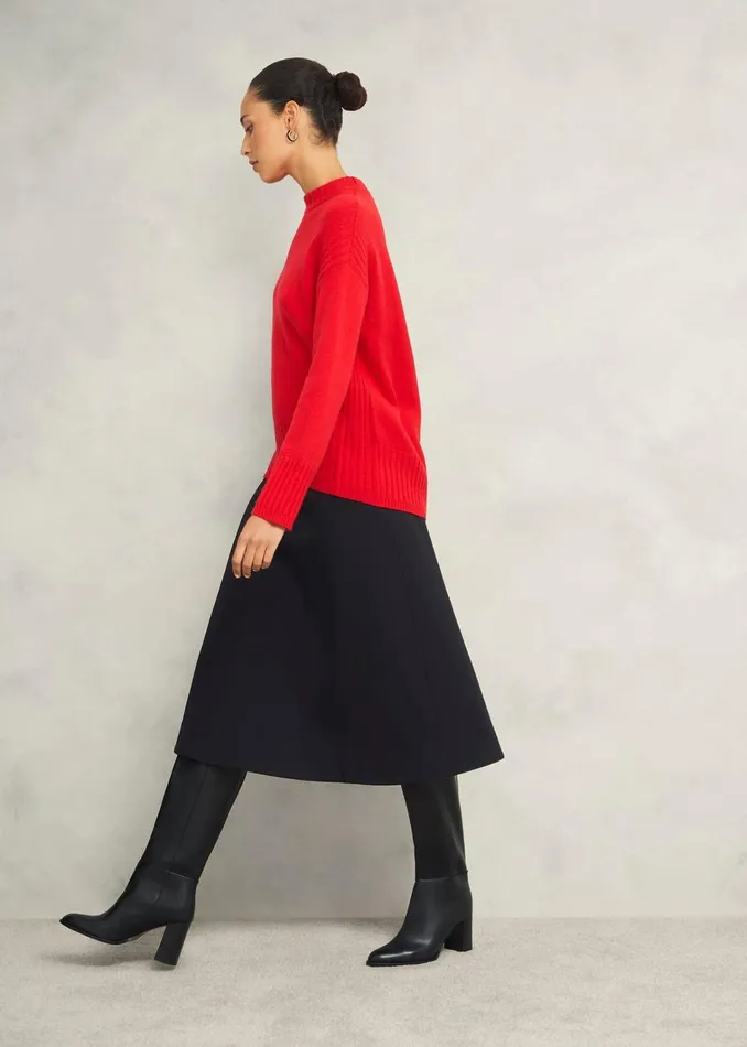 Women Adley Ponte Skirt Black Hobbs Skirts