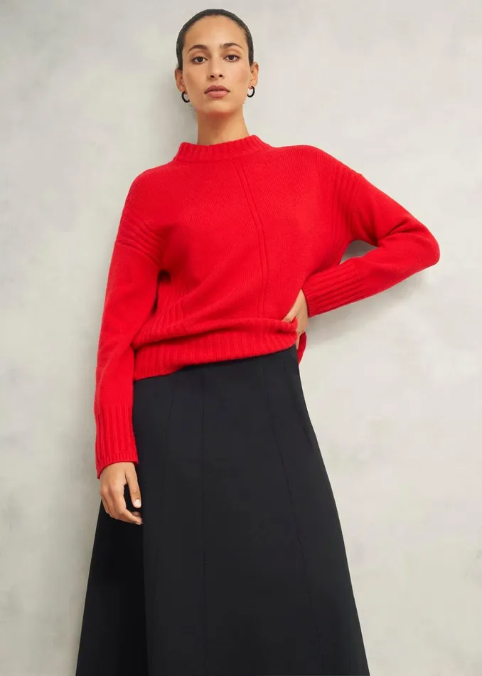 Women Adley Ponte Skirt Black Hobbs Skirts