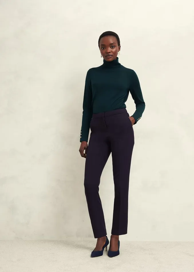 Women Aly Slim Trousers Navy Hobbs Trousers