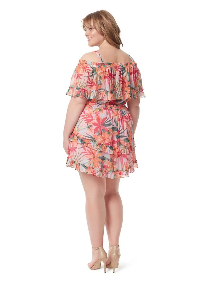 Women Amaya Ruffle Dress In Floral Canopy Jessica Simpson Dresses