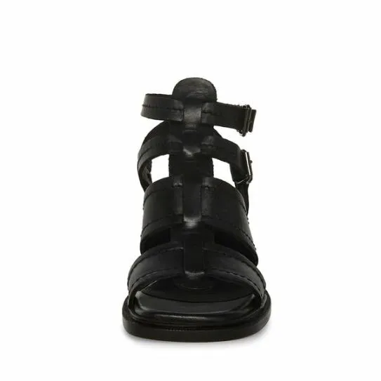 Women ANGELENE BLACK LEATHER Black Leather Steve Madden Sandals Women ANGELENE BLACK LEATHER Black Leather Steve Madden Sandals