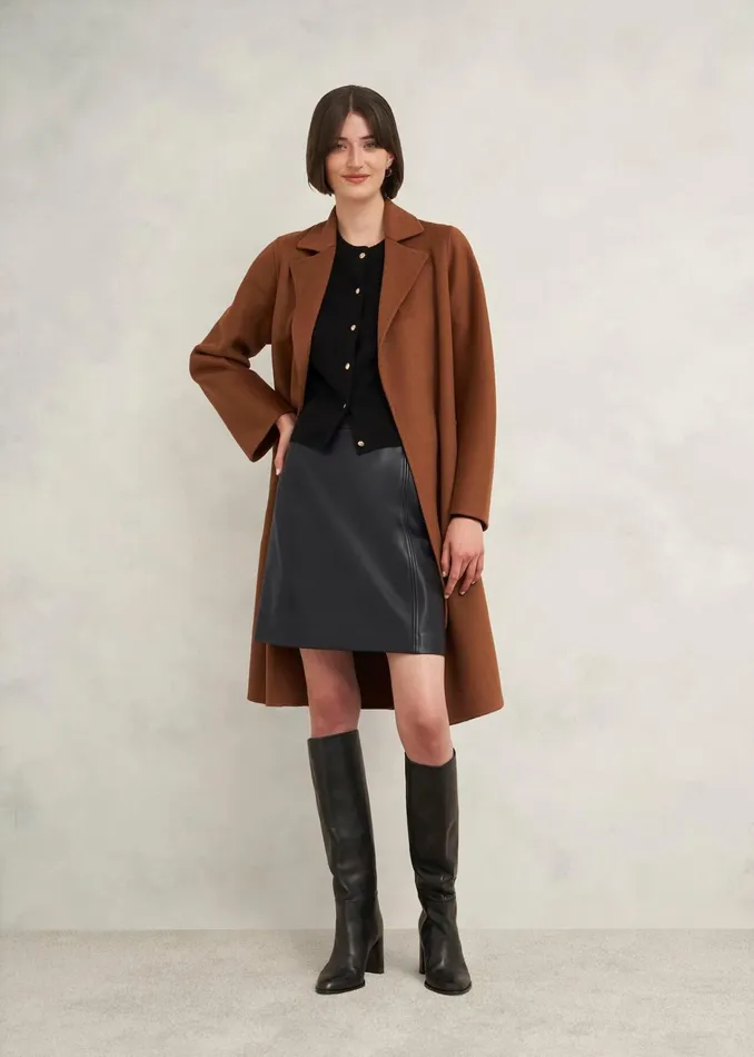 Women Annabelle Leather Skirt Black Hobbs Skirts