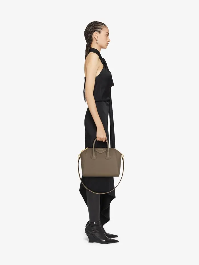 Women Antigona Givenchy Small Antigona Bag In Grained Leather Taupe