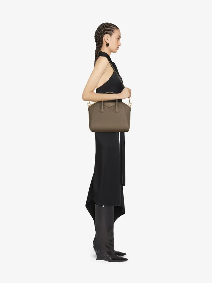 Women Antigona Givenchy Small Antigona Bag In Grained Leather Taupe