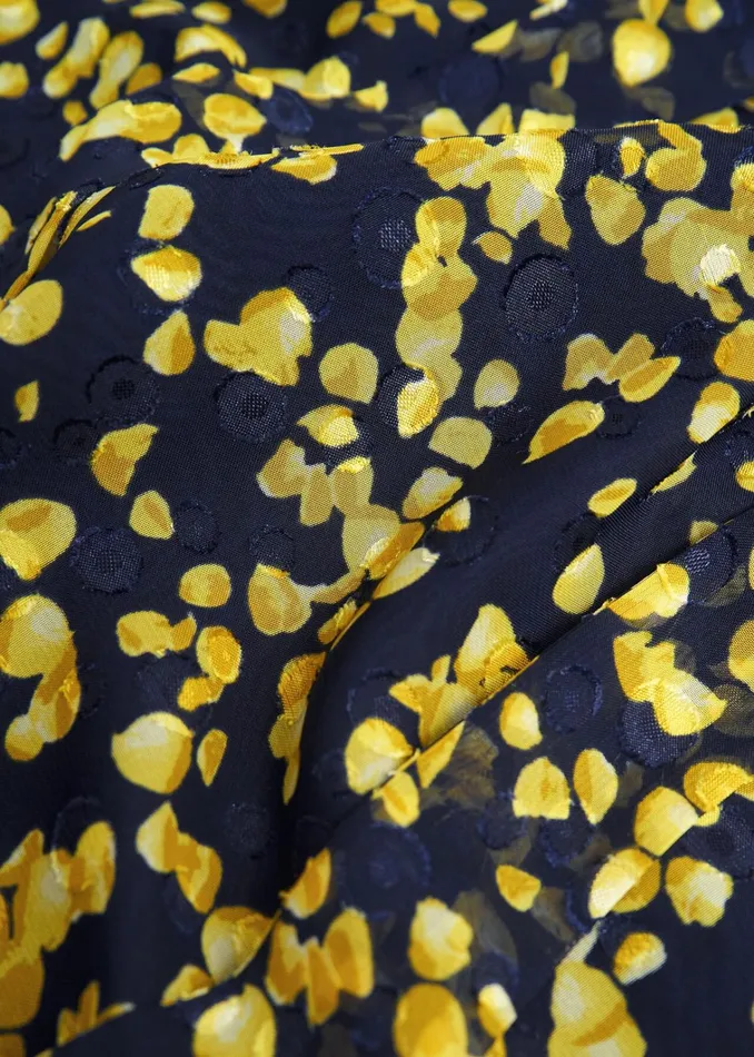 Women Aria Blouse Navy Yellow Hobbs Tops