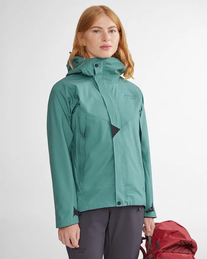 Women Asynja Lightweight Cutan Jacket Brush Green Klttermusen Waterproof Jackets