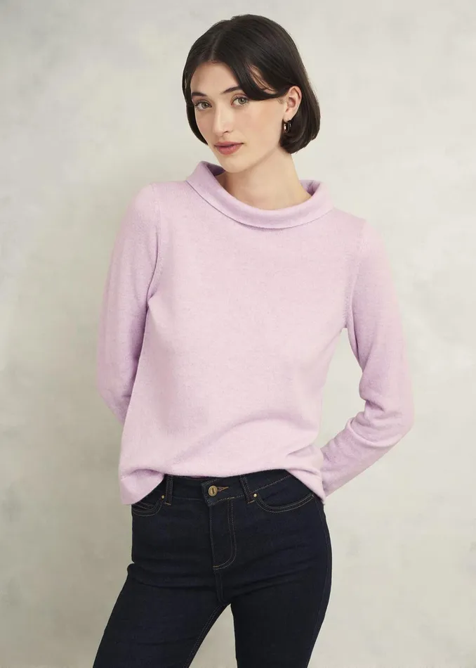 Women Audrey Wool Cashmere Jumper Candy Marl Hobbs Jumpers and Cardigans