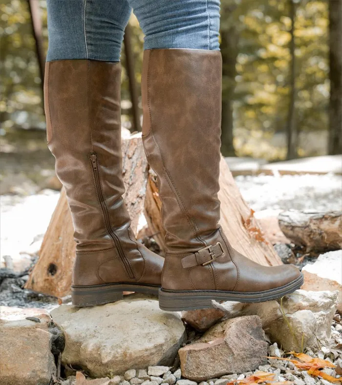 Women Autumn Riding Boot Cognac Baretraps Knee High Boots
