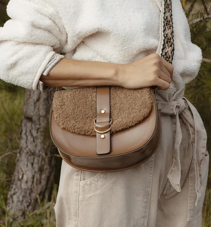Women Bag With Bold Strap 8211 Camel Promod Bags