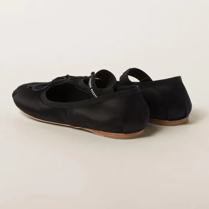Women Ballerinas Miu Miu Satin Ballerinas Black Women Ballerinas Miu Miu Satin Ballerinas Black