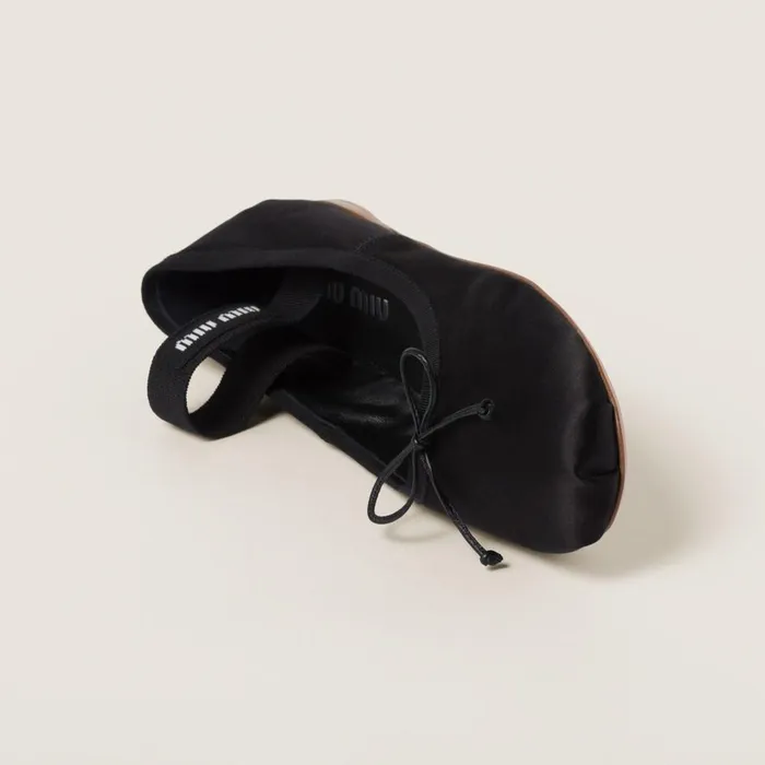 Women Ballerinas Miu Miu Satin Ballerinas Black Women Ballerinas Miu Miu Satin Ballerinas Black
