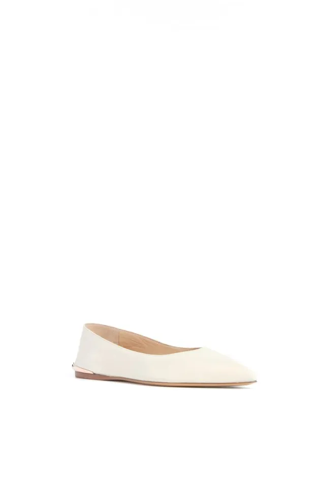 Women Ballet Flats Gabriela Hearst Fleur Ballerina Flat In Ivory Nappa Leather