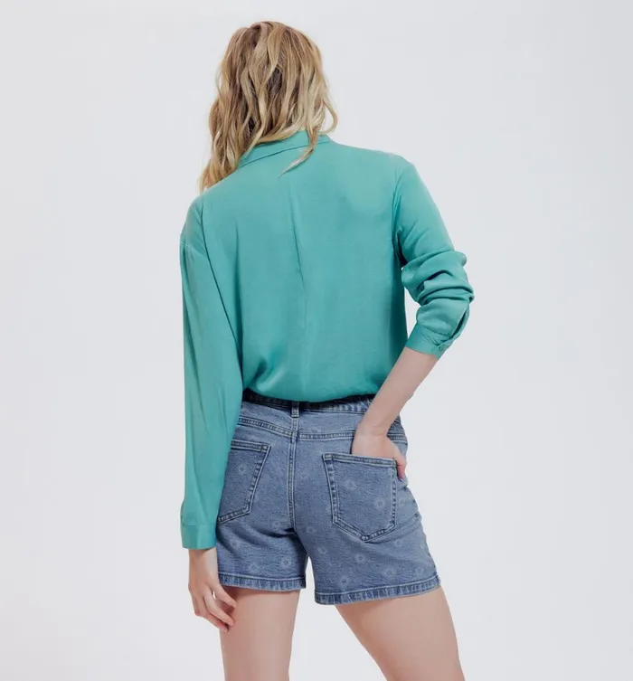 Women Bandana Denim Shorts 8211 Denim Promod Shorts Women Bandana Denim Shorts 8211 Denim Promod Shorts